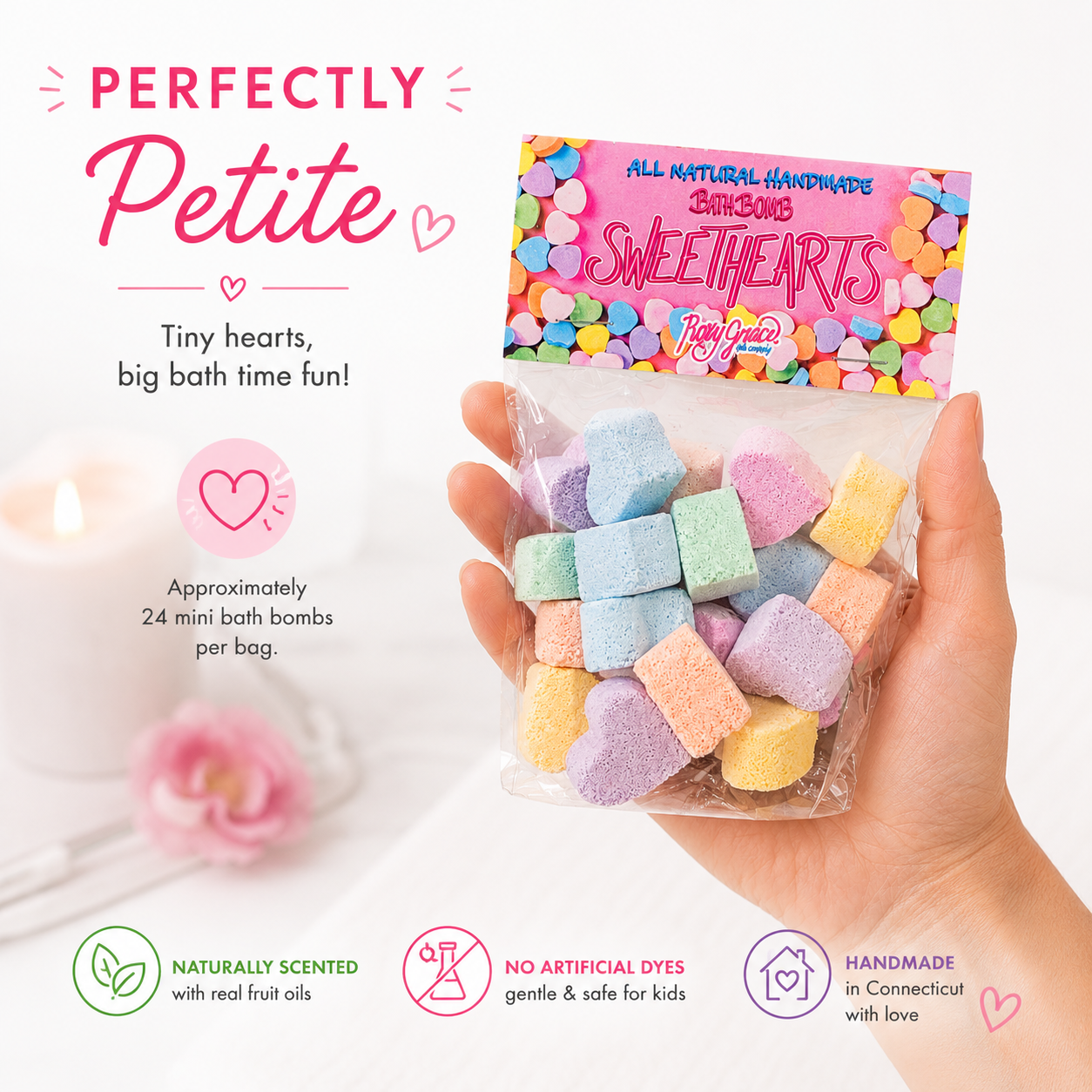 Sweetheart Mini Bath Bombs