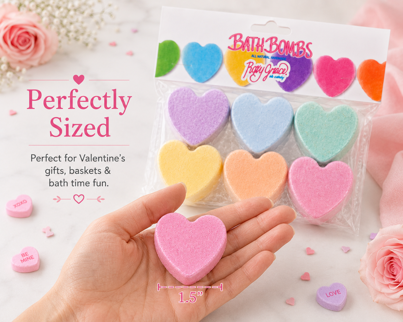 Valentine's Day Mini Heart Bath Bomb Gift Set