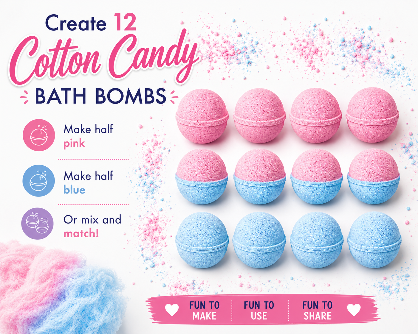 Cotton Candy DIY Easter Bath Bomb Kit