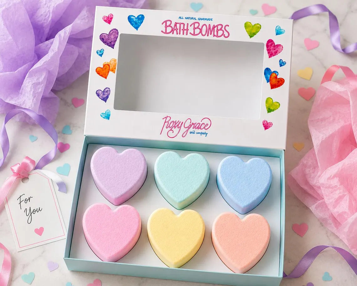 Valentine's Day Heart Bath Bomb Gift Set