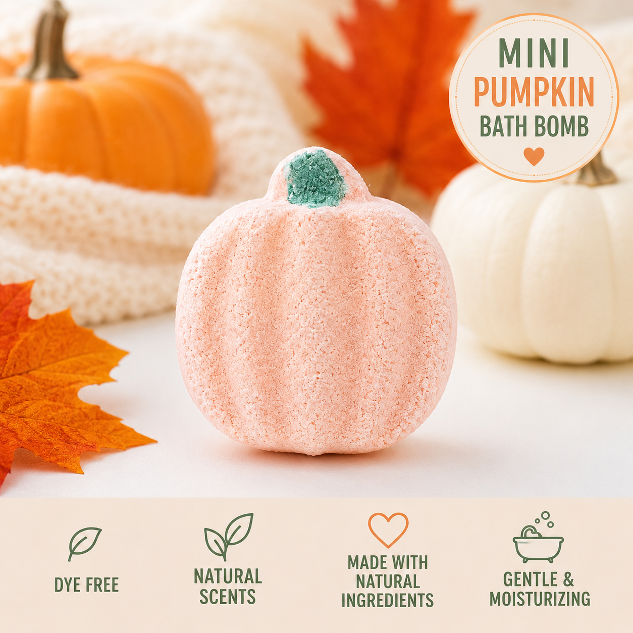 Halloween Mini Pumpkin Bath Bombs