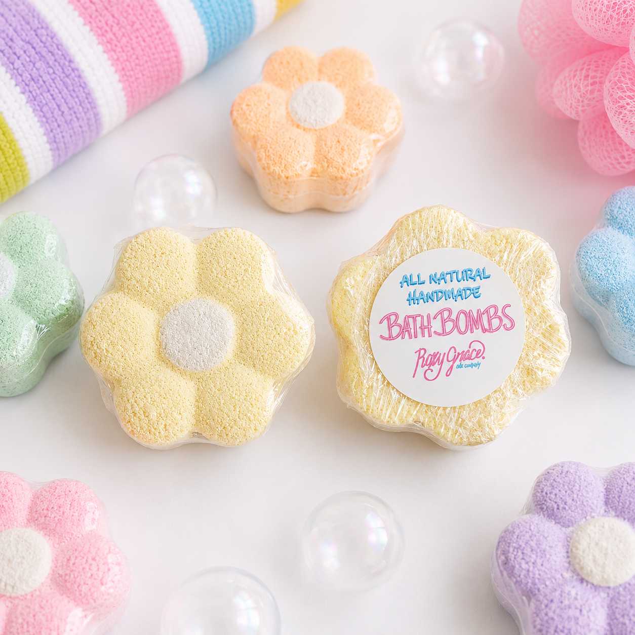 Mini Bath Bomb Daisies