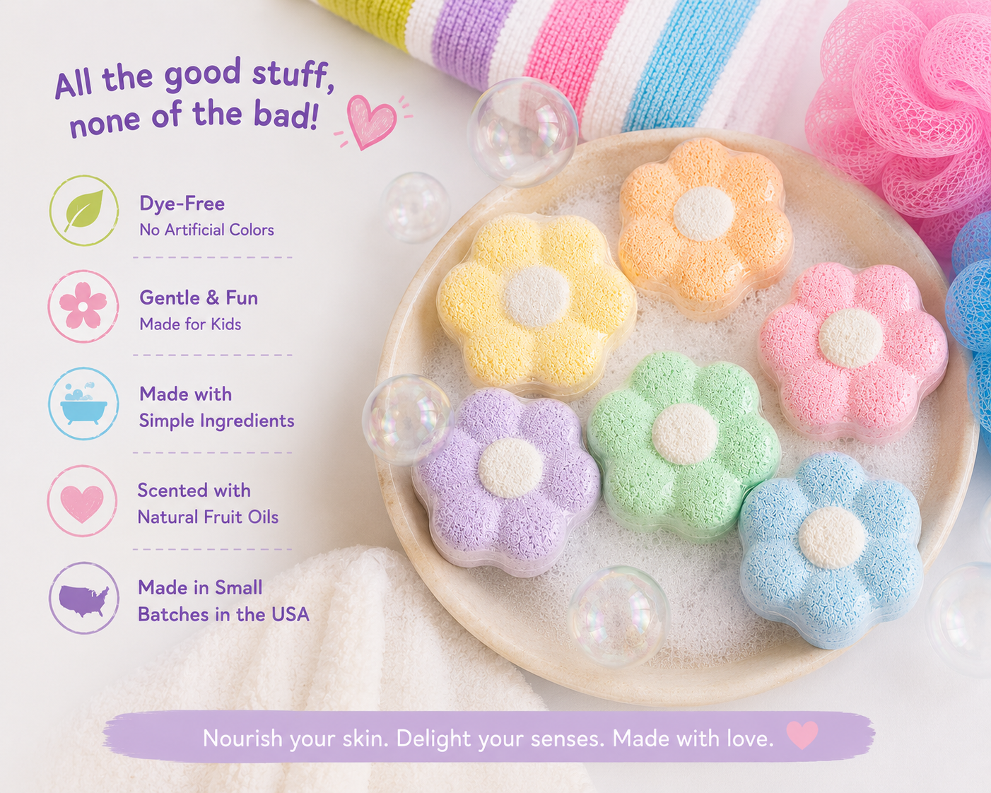 Mini Bath Bomb Daisies
