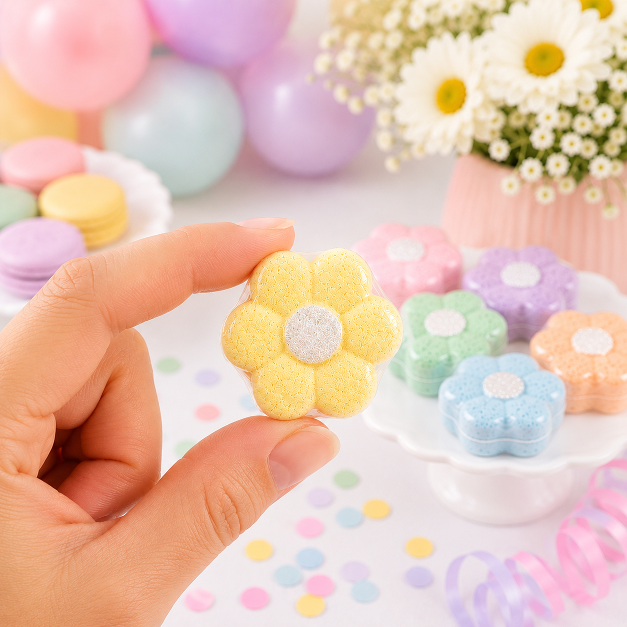 Mini Bath Bomb Daisies