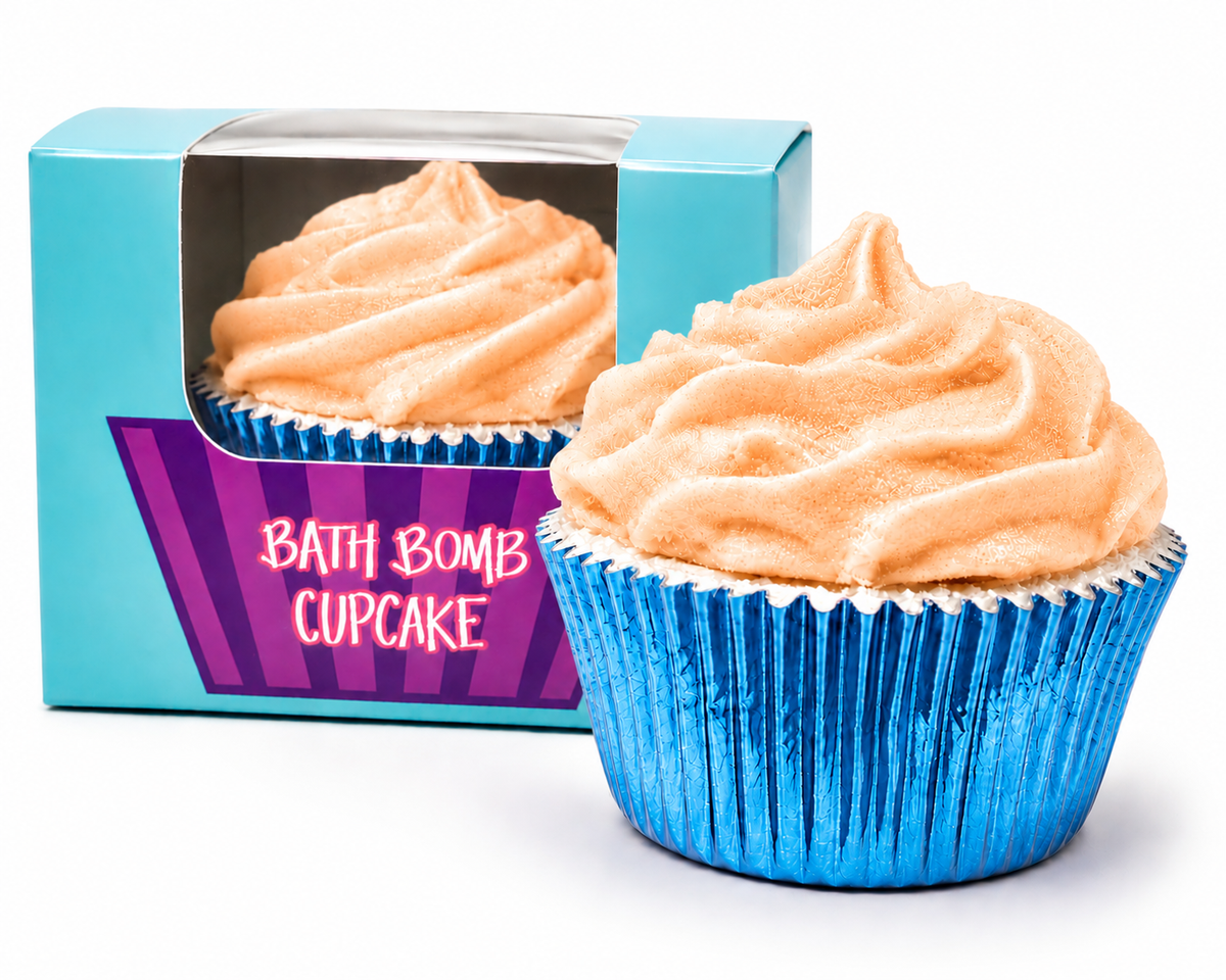 Bath Bomb Cupcake with Shea Butter Soap Frosting