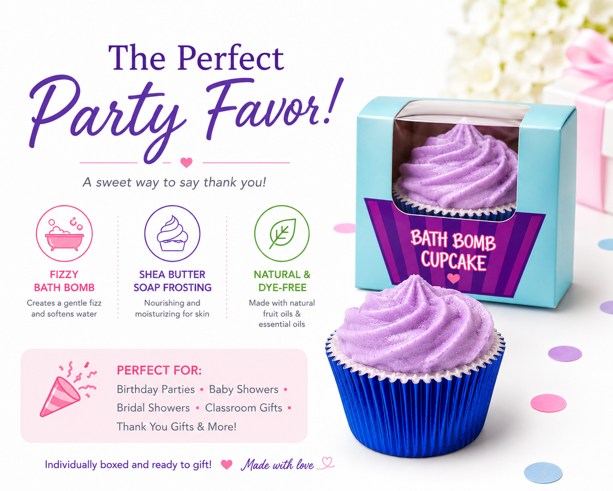 Bath Bomb Cupcake Party Favors
