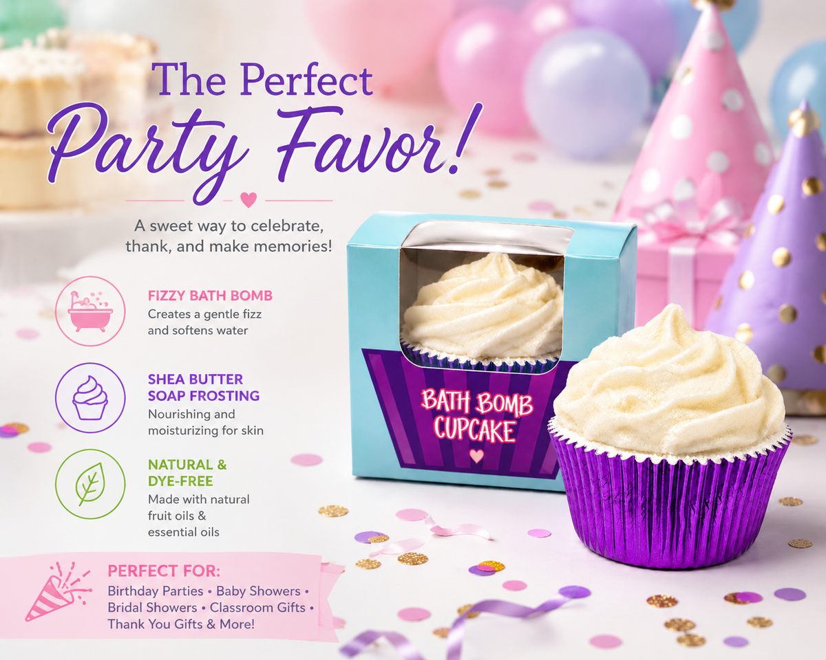Bath Bomb Cupcake Party Favors