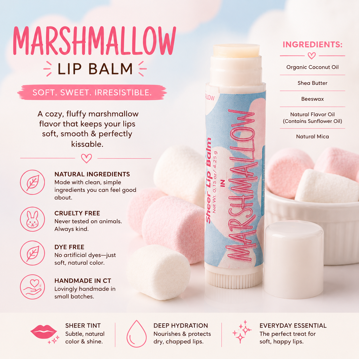 Lip Balm – Marshmallow Fluff