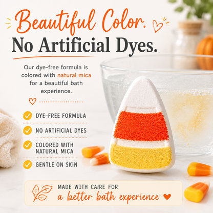 Small candy corn bath bombs