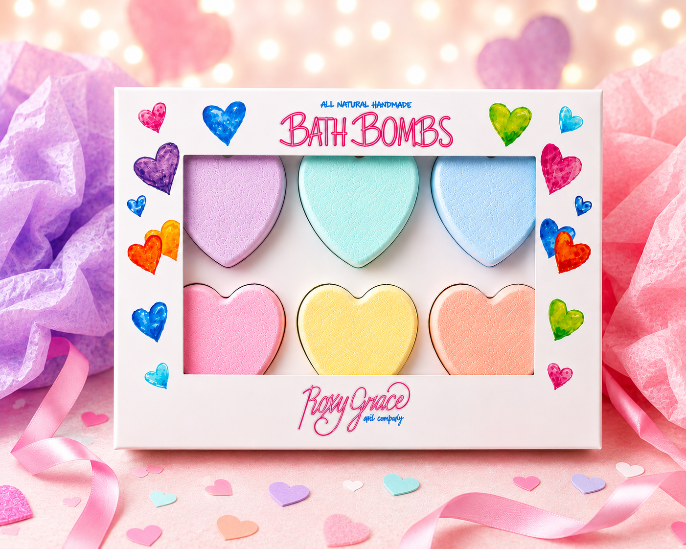 Valentine's Day Heart Bath Bomb Gift Set