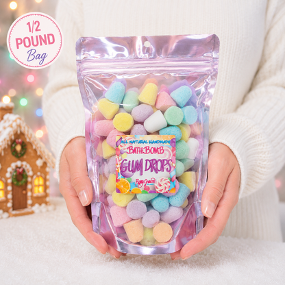 Christmas Bath Bomb Gumdrops | Handmade Dye-Free Holiday Bath Gift