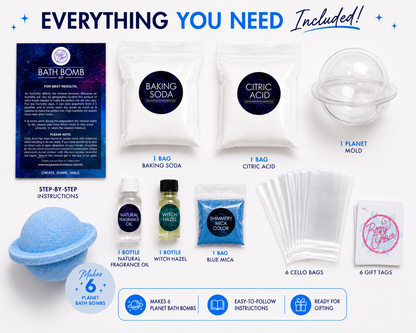 Blue Galaxy Bath Bomb Kit