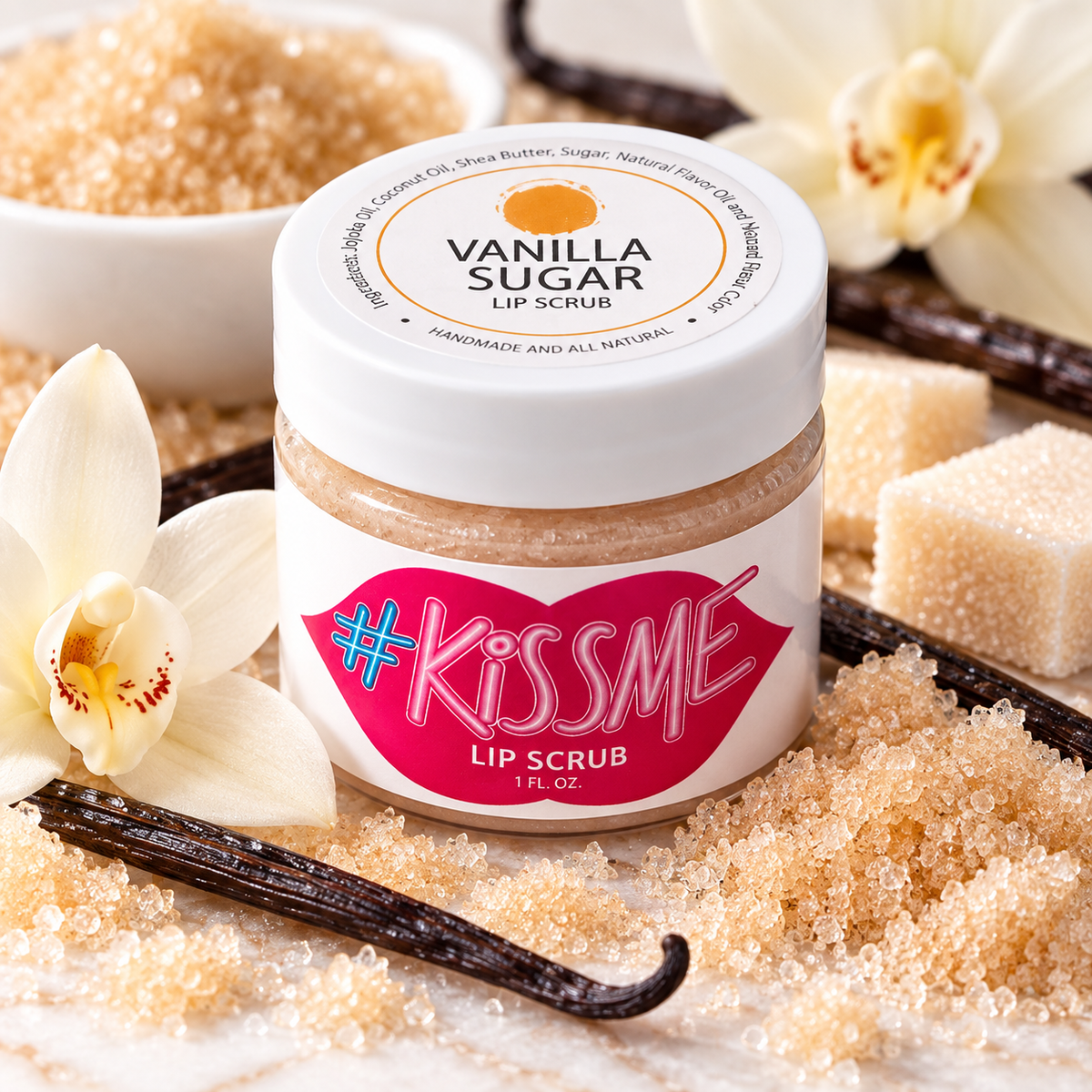 Natural Sugar Lip Scrub – Six Flavors
