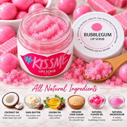 Natural Sugar Lip Scrub – Six Flavors