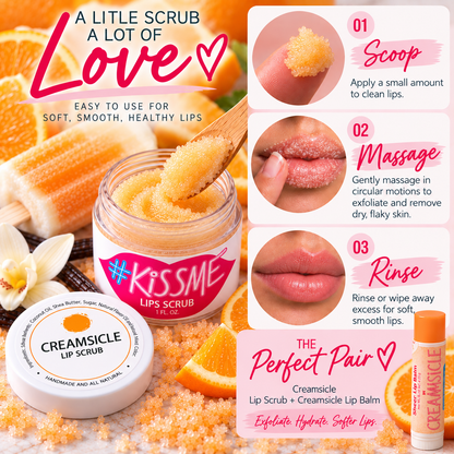 Natural Sugar Lip Scrub – Six Flavors