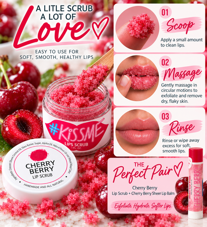 Natural Sugar Lip Scrub – Six Flavors