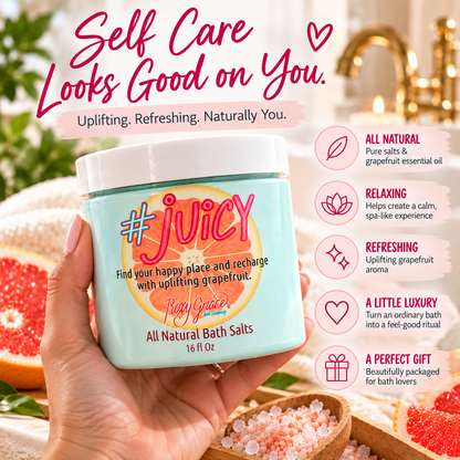 Juicy Grapefruit Essential Oil Bath Salts – 16 oz