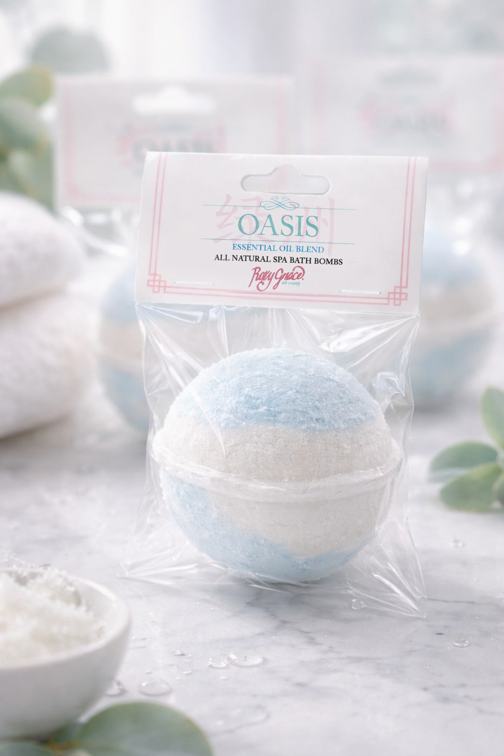 Spa Bath Bombs Collection - Oasis (Essential Oil Blend)
