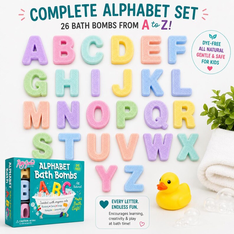 Bath Bomb Alphabet Gift Set