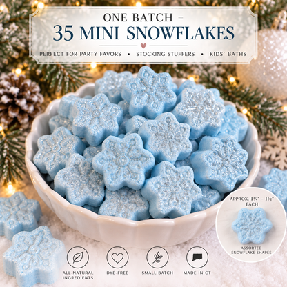 35 Mini Snowflake Bath Bombs