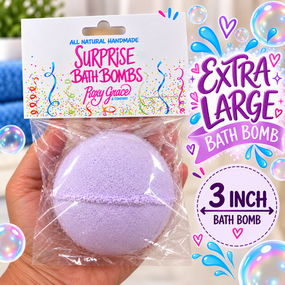 Extra Large Surprise Bath Bomb for Girls | Natural & Dye-Free