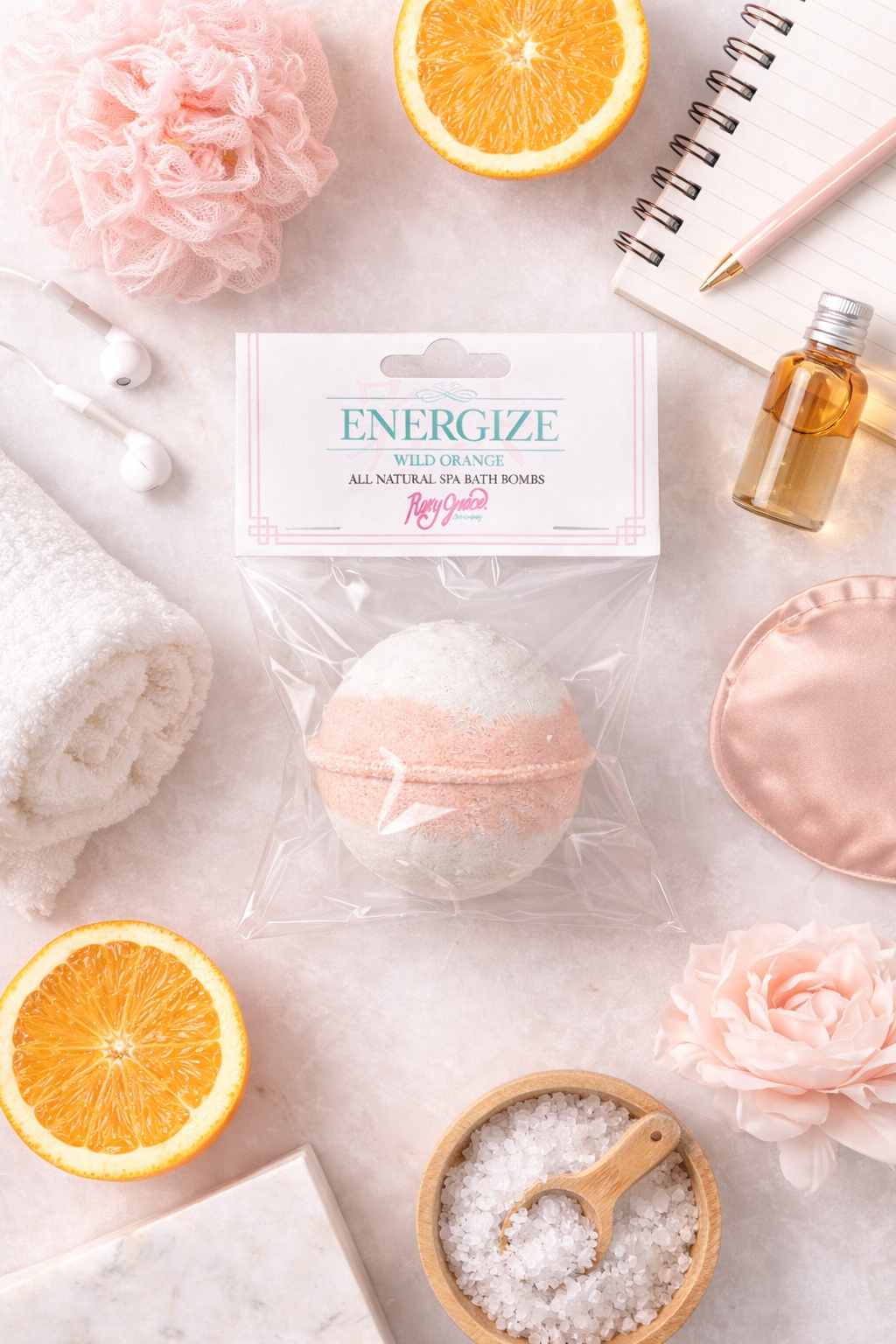 Spa Bath Bombs Collection - Energized (Wild Orange)