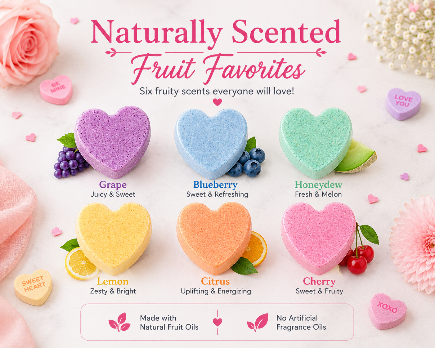 Valentine's Day Mini Heart Bath Bomb Gift Set