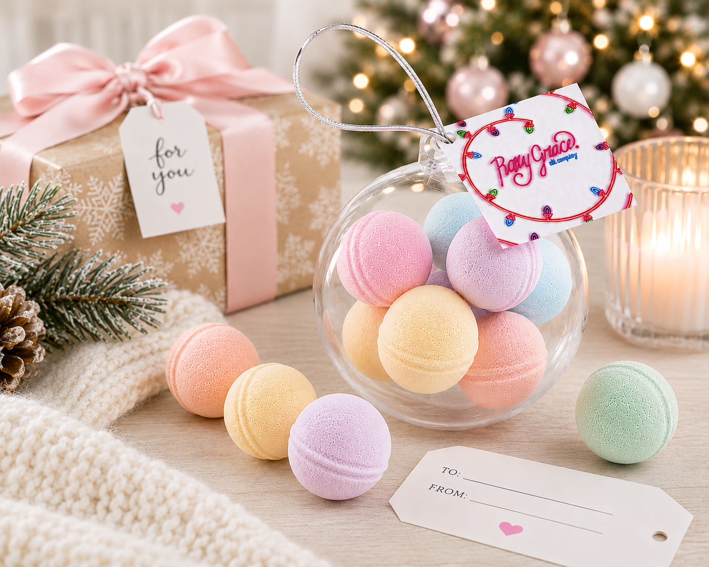 Christmas Bath Bombs Ornaments