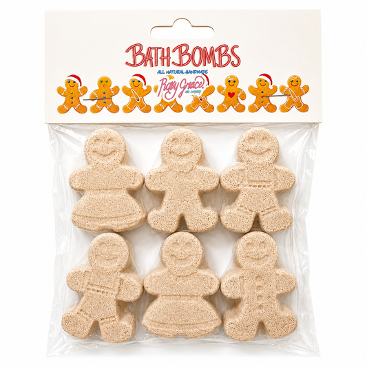 Christmas Gingerbread Man Bath Bombs