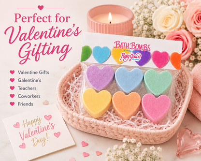 Valentine's Day Mini Heart Bath Bomb Gift Set