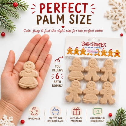 Christmas Gingerbread Man Bath Bombs
