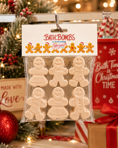 Christmas Gingerbread Man Bath Bombs