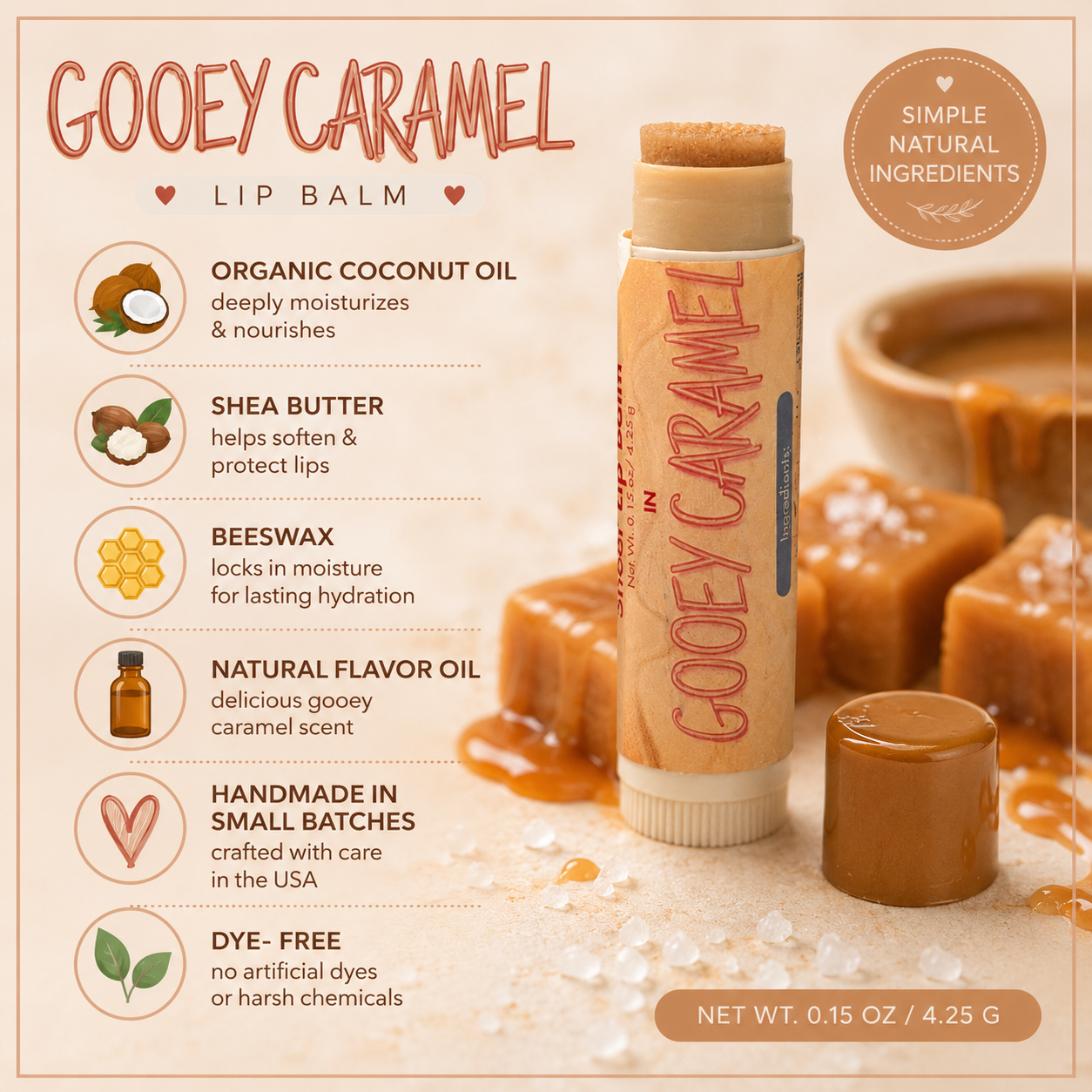 Lip Balm – Ooey Gooey Caramel