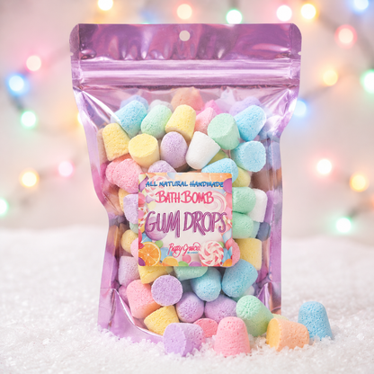 Christmas Bath Bomb Gumdrops | Handmade Dye-Free Holiday Bath Gift