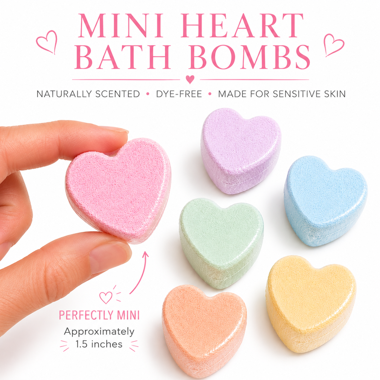 Mini Bath Bomb Hearts