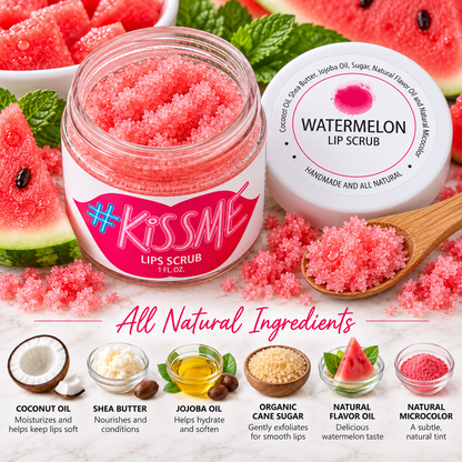 Natural Sugar Lip Scrub – Six Flavors