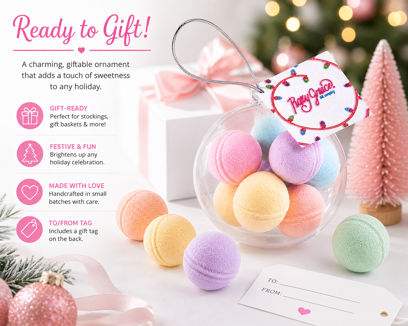 Christmas Bath Bombs Ornaments