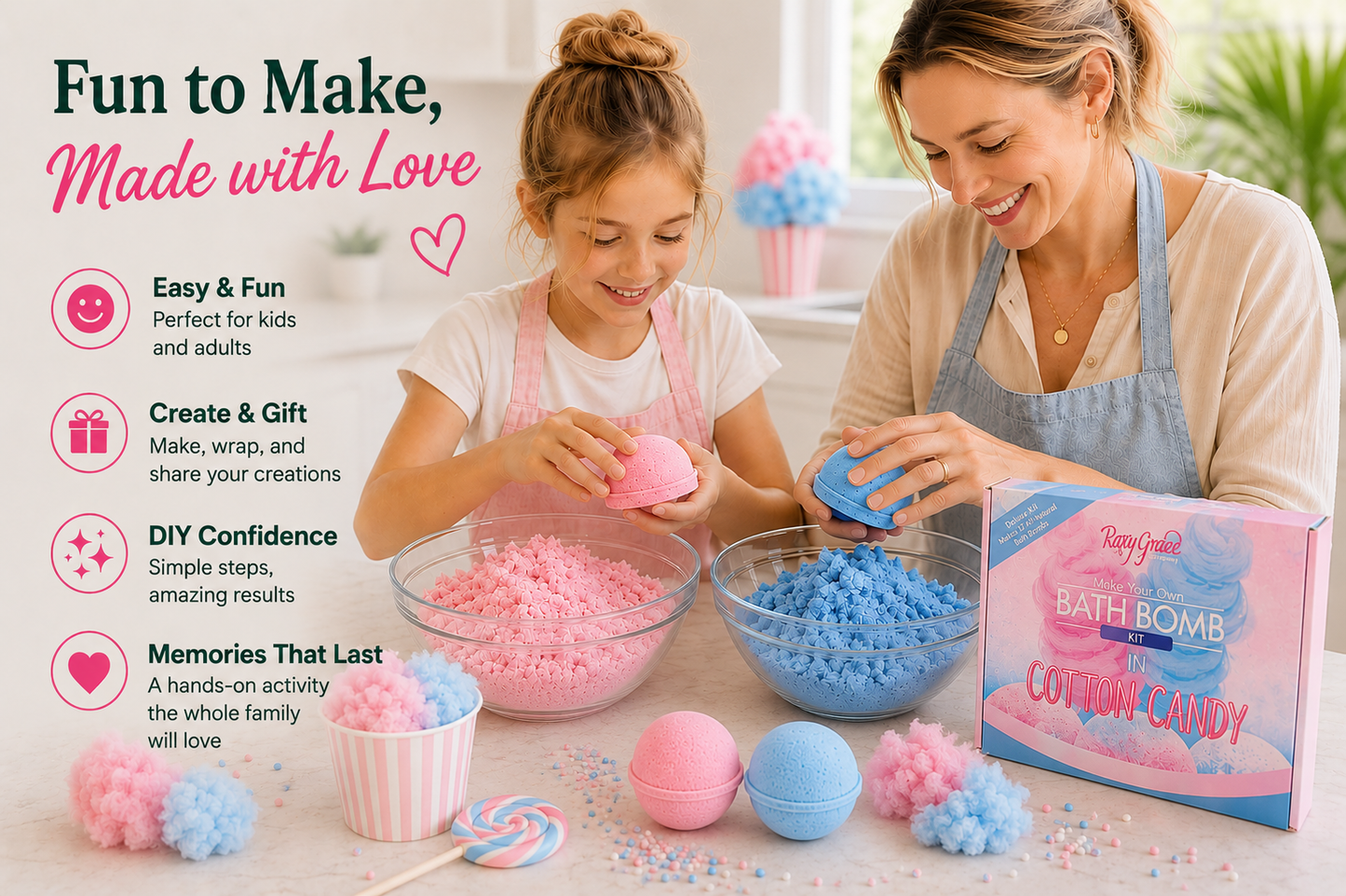 Cotton Candy DIY Easter Bath Bomb Kit