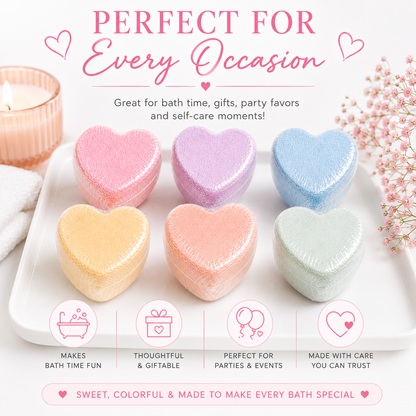 Mini Bath Bomb Hearts