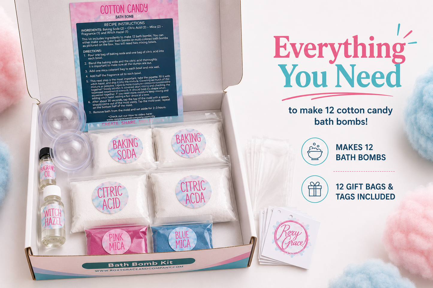 Cotton Candy DIY Easter Bath Bomb Kit
