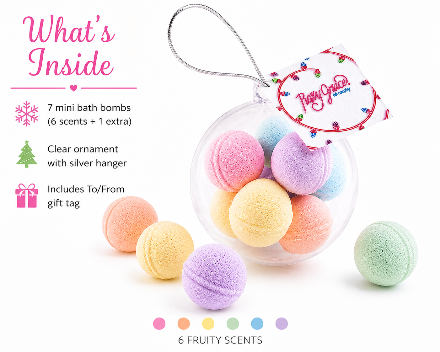 Christmas Bath Bombs Ornaments
