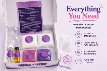 Juicy Grape Bath Bomb Deluxe Kit