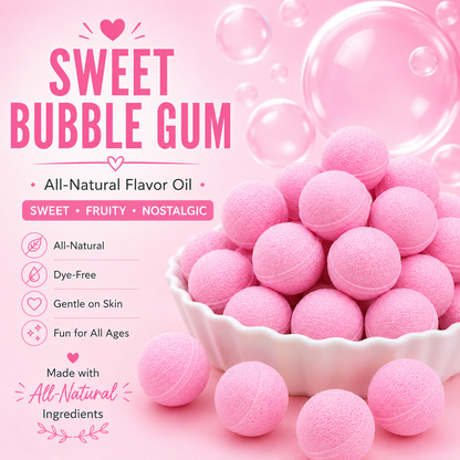 100 Bubble gum Mini Bath Bombs