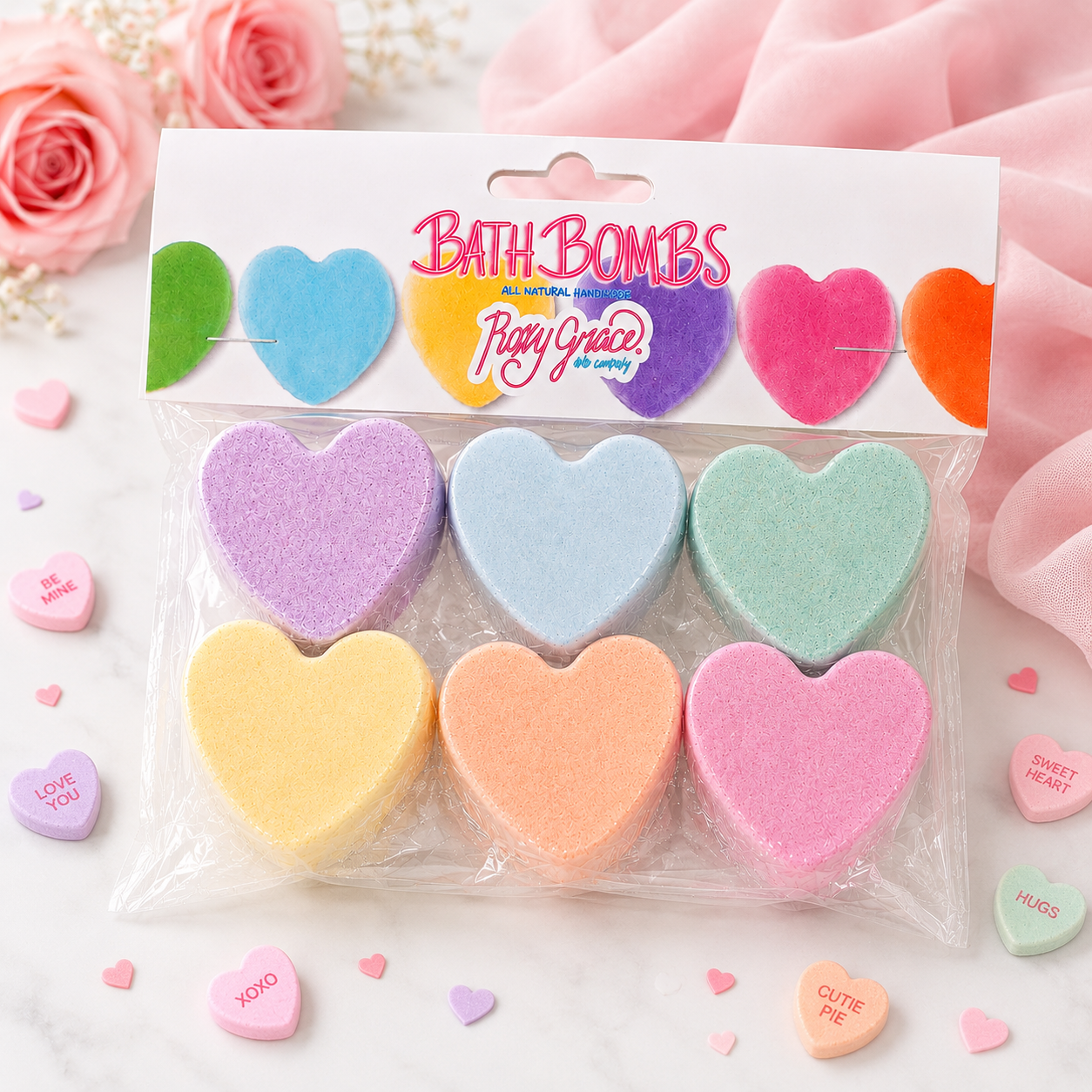 Valentine's Day Mini Heart Bath Bomb Gift Set