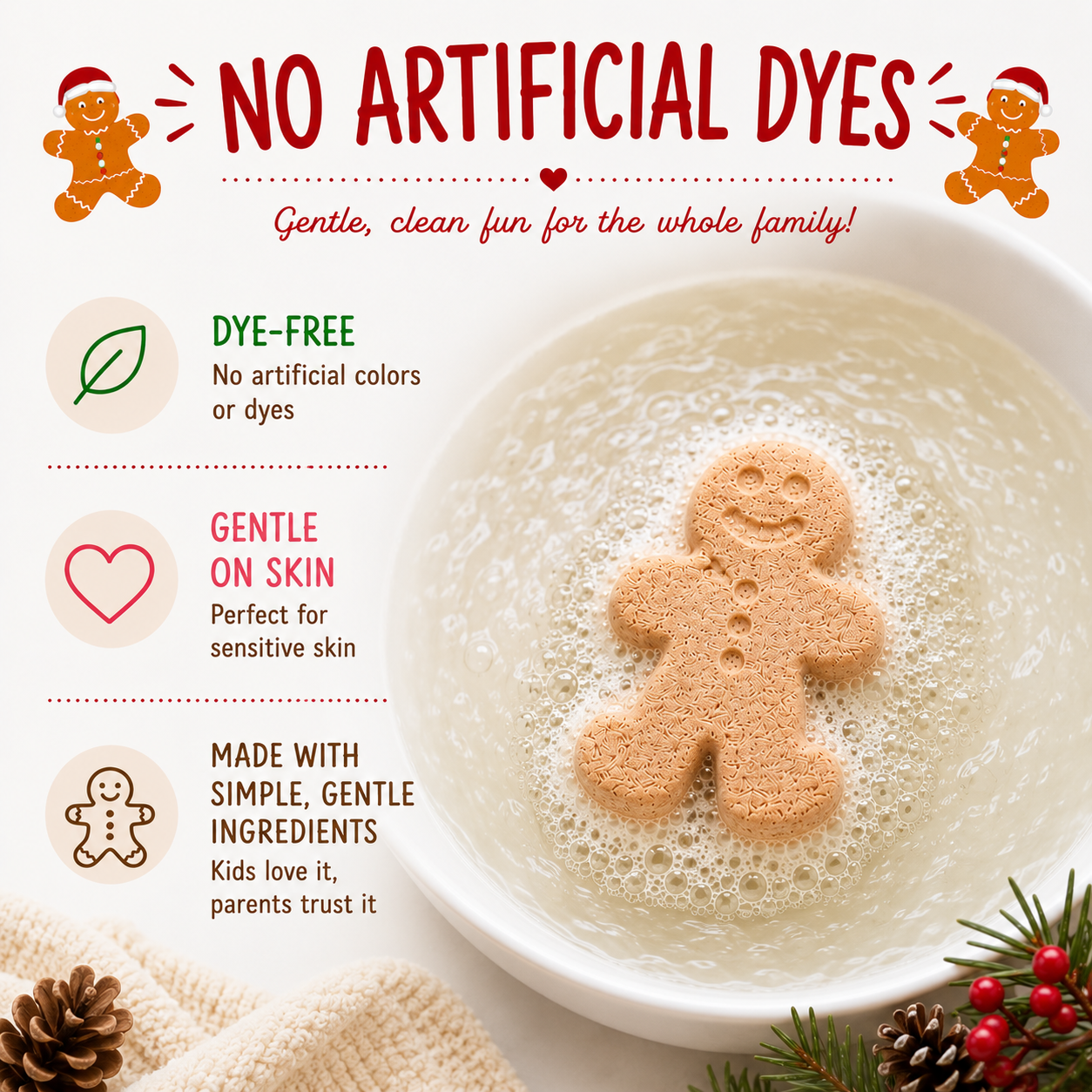Christmas Gingerbread Man Bath Bombs