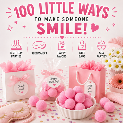 100 Bubble gum Mini Bath Bombs
