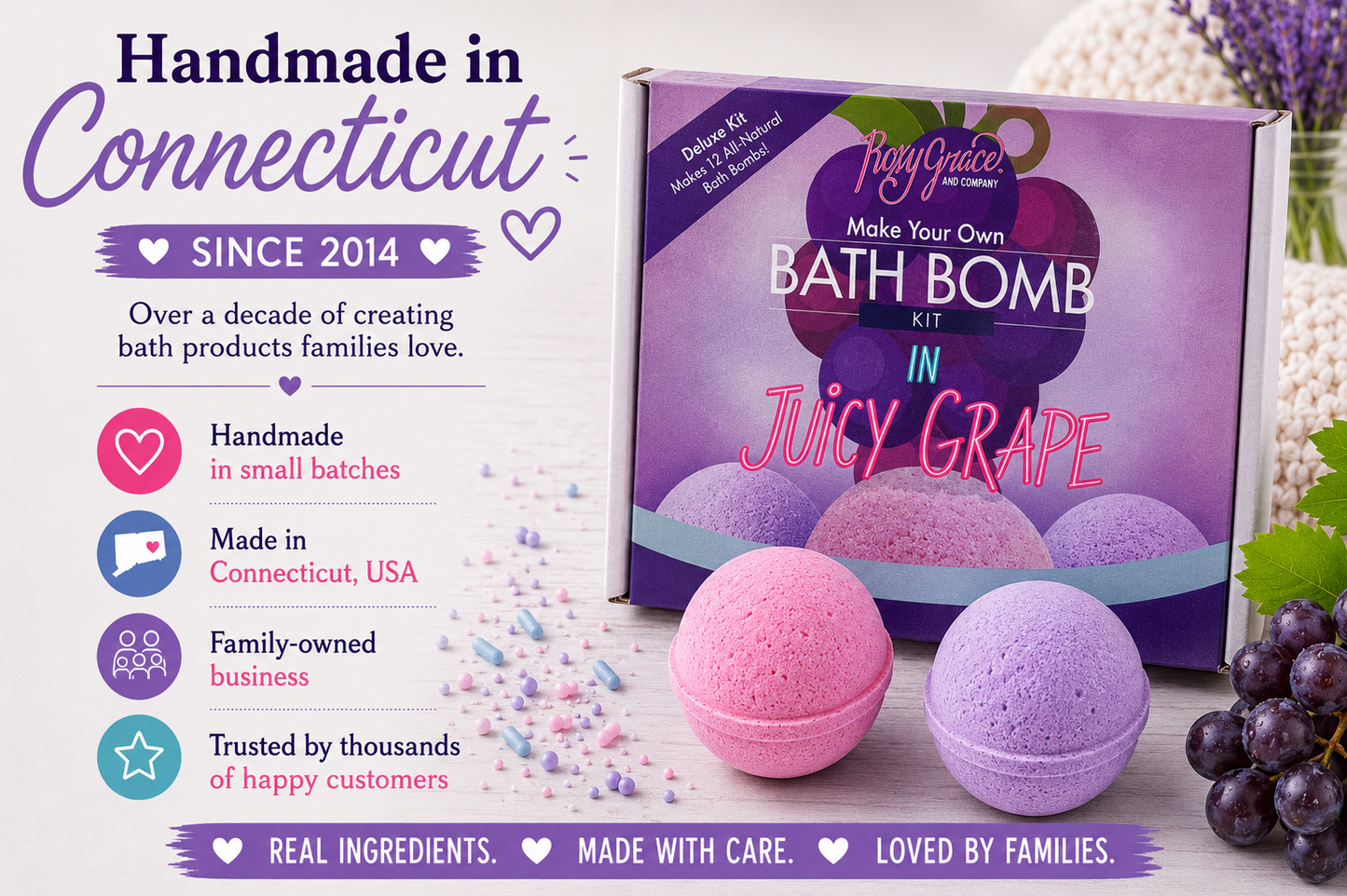 Juicy Grape Bath Bomb Deluxe Kit