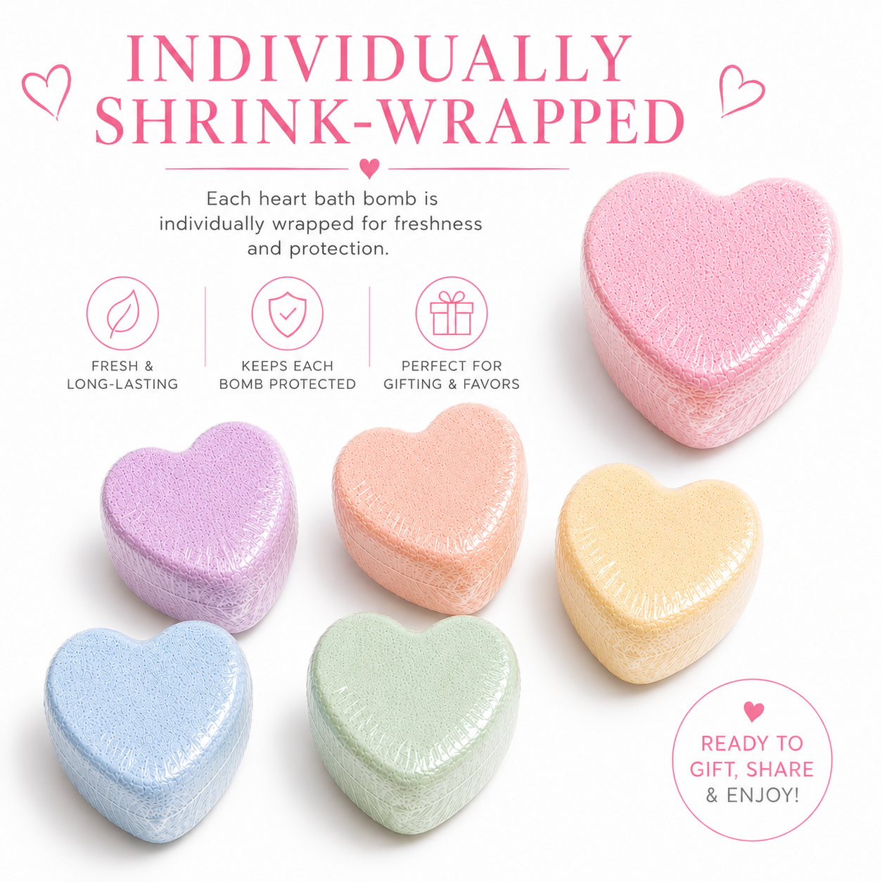Mini Bath Bomb Hearts