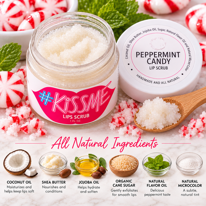Natural Sugar Lip Scrub – Six Flavors