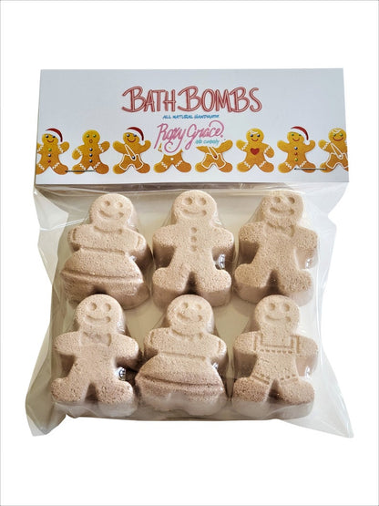 Christmas Gingerbread Man Bath Bombs